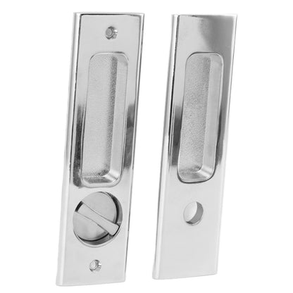 Zinc Alloy Invisible Recessed Handle Latch with Keys for Bathroom Balcony Pocket Door Sliding Barn Door