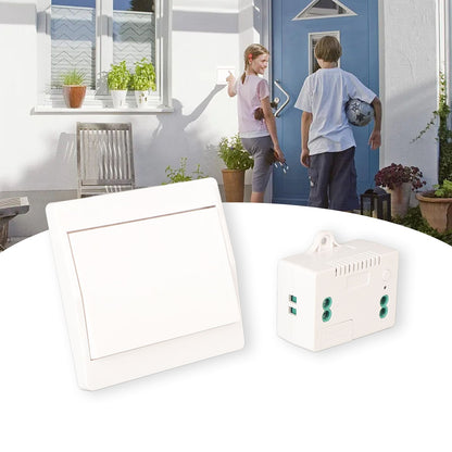Self Powered Wireless Doorbell Long Distance Battery Free Cordless Door Bell with Receiver for Home Welcome