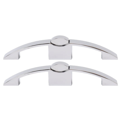 2 Set Push Button Latch Cabinet Lock Cupboard Knob Latch Lock With Handle For RV Motorhome Boat 128mm Hole Spacing (chrome)