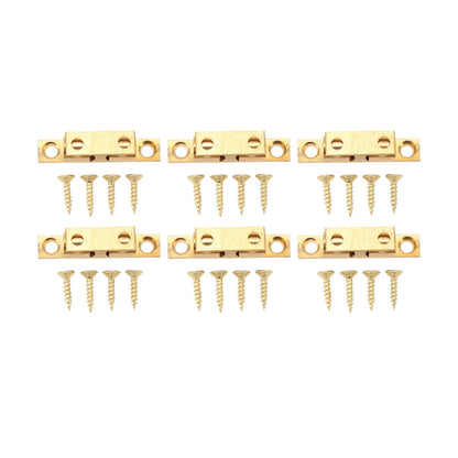 6 Set Cabinet Door Catch Brass Cabinet Door Closet Ball Tension Catch Latch with Gold Screw for Most Cabinets 60mm / 2.4in