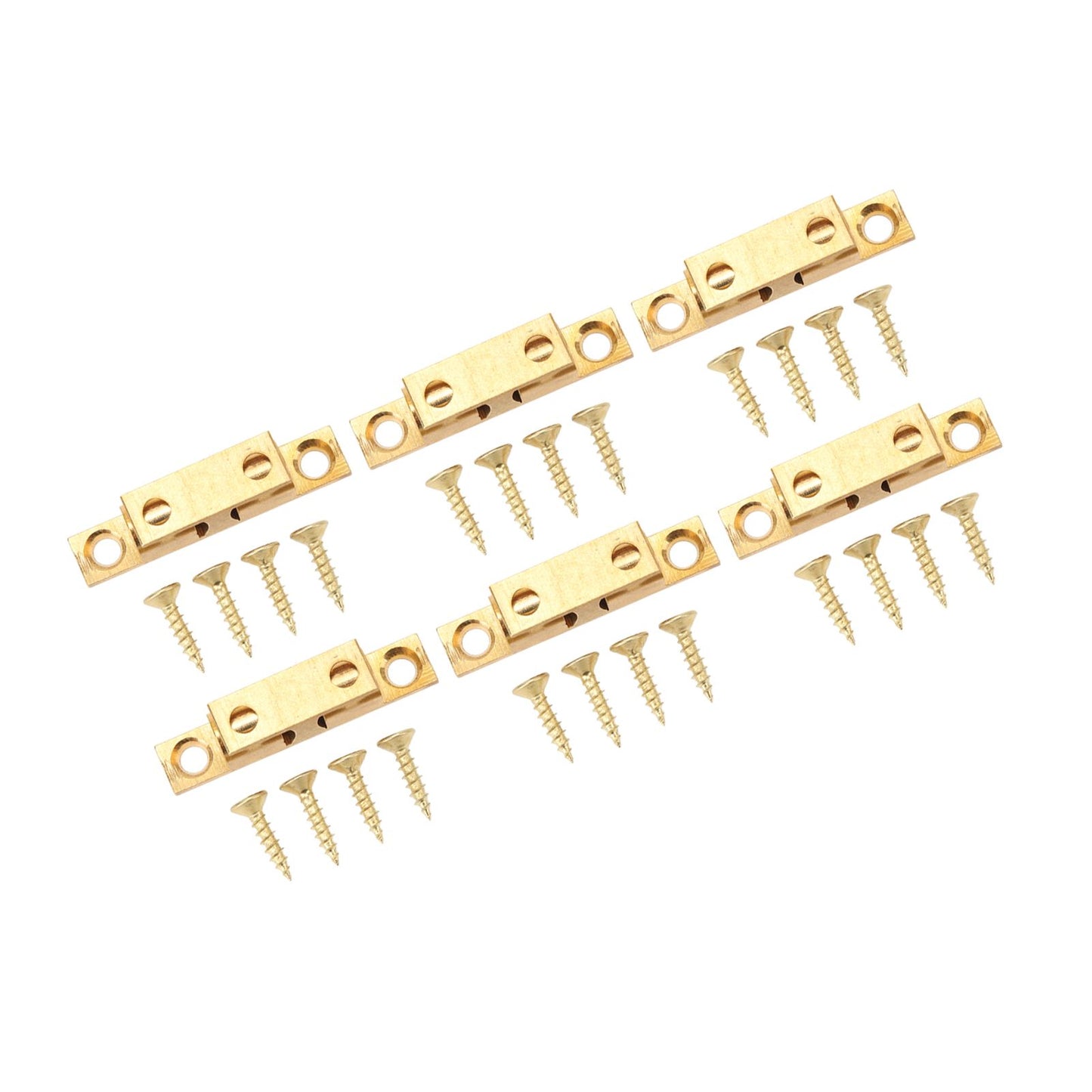 6 Set Cabinet Door Catch Brass Cabinet Door Closet Ball Tension Catch Latch with Gold Screw for Most Cabinets 60mm / 2.4in