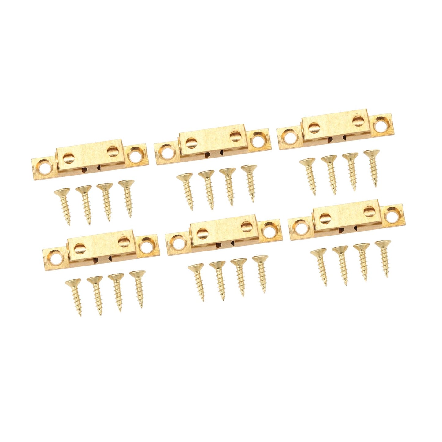 6 Set Cabinet Door Catch Brass Cabinet Door Closet Ball Tension Catch Latch with Gold Screw for Most Cabinets 60mm / 2.4in