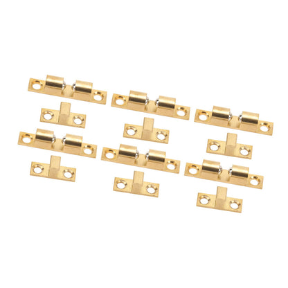 6 Set Cabinet Door Catch Brass Cabinet Door Closet Ball Tension Catch Latch with Gold Screw for Most Cabinets 60mm / 2.4in