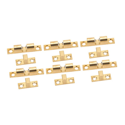 6 Set Cabinet Door Catch Brass Cabinet Door Closet Ball Tension Catch Latch with Gold Screw for Most Cabinets 60mm / 2.4in