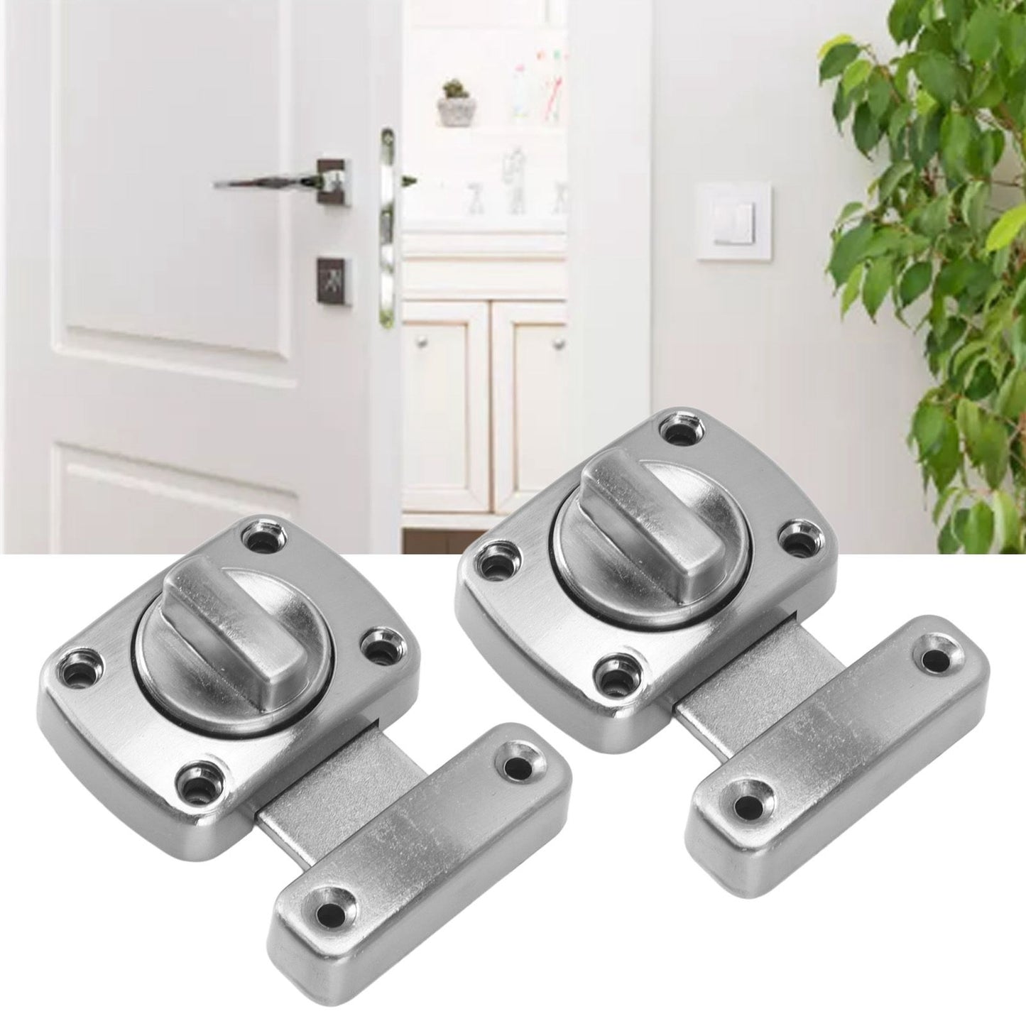 Door Latch Rust Proof Smooth Edge Comfortable Grasp User Friendly Knob Square Door Lock Latch for Kitchen Door