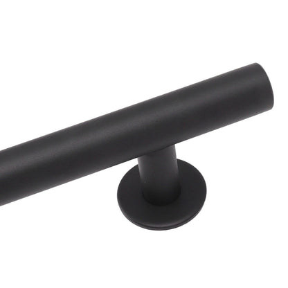 Sliding Barn Door Handle Black Carbon Steel Barn Door Handle for Cabinets Wardrobes