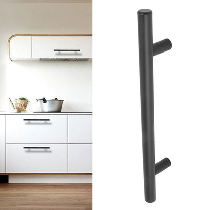 10PCS Cabinet Door T Handle Stainless Steel Modern Wardrobe Drawer Pull Handle for Bedroom Living Room Black