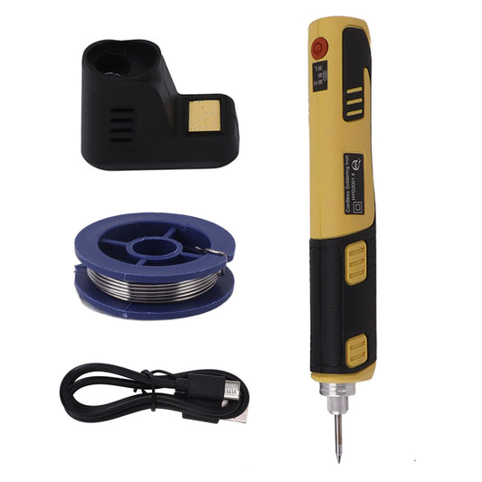 Portable Cordless Soldering Iron Kit Cordless Soldering Iron with Rechargeable Lithium Ion Battery Yellow