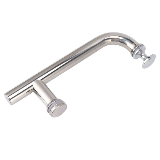Barn Door Pulls Thicken Sliding Door Handles Curved F Type Heavy Duty Stainless Steel Barn Door Handle for Toilet Shower Room 202 Stainless Steel