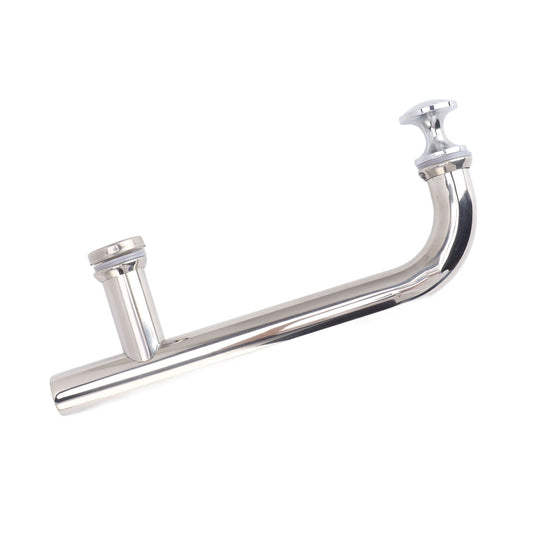 Barn Door Pulls Thicken Sliding Door Handles Curved F Type Heavy Duty Stainless Steel Barn Door Handle for Toilet Shower Room 202 Stainless Steel