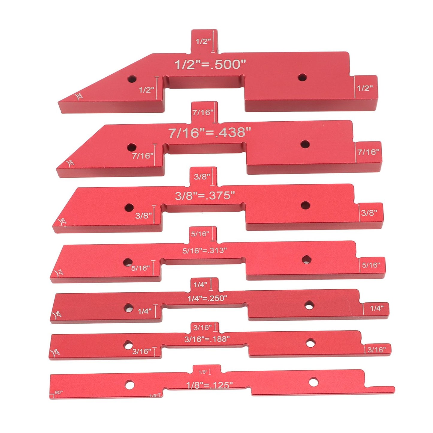 Router Table Setup Bars 7pcs Aluminum Setup Blocks Height Gauge Set for Router Table Saw Accessories Angle Woodworking Set Up