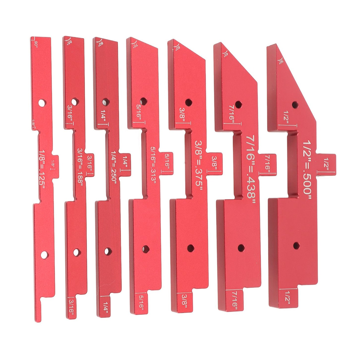 Router Table Setup Bars 7pcs Aluminum Setup Blocks Height Gauge Set for Router Table Saw Accessories Angle Woodworking Set Up