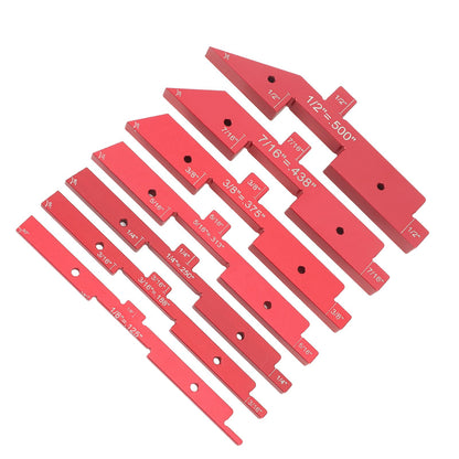 Router Table Setup Bars 7pcs Aluminum Setup Blocks Height Gauge Set for Router Table Saw Accessories Angle Woodworking Set Up