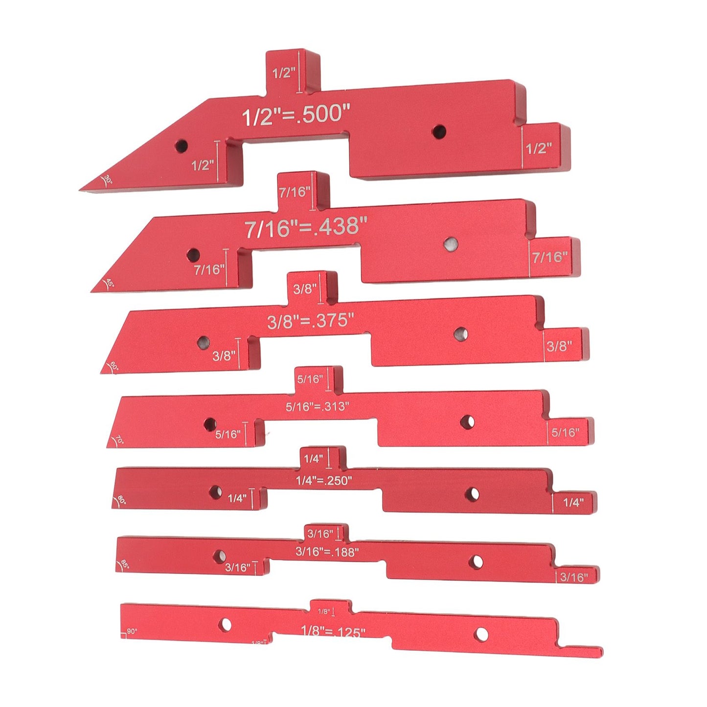 Router Table Setup Bars 7pcs Aluminum Setup Blocks Height Gauge Set for Router Table Saw Accessories Angle Woodworking Set Up