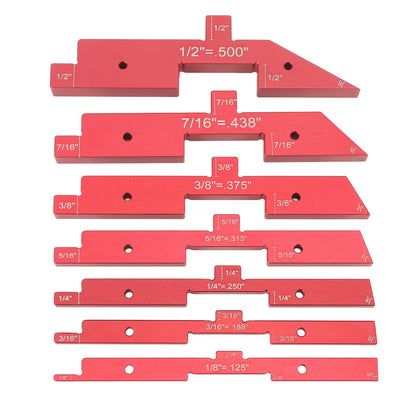 Router Table Setup Bars 7pcs Aluminum Setup Blocks Height Gauge Set for Router Table Saw Accessories Angle Woodworking Set Up