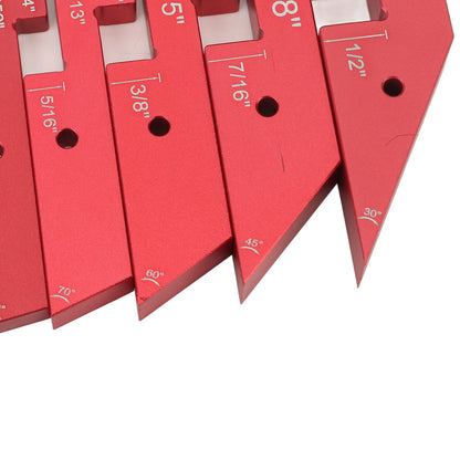 Router Table Setup Bars 7pcs Aluminum Setup Blocks Height Gauge Set for Router Table Saw Accessories Angle Woodworking Set Up
