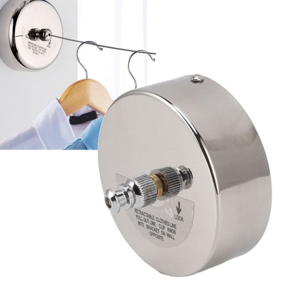 Retractable Clothesline 304 Stainless Steel Safety Auto Retraction Double Pulley Laundry String Line for Indoor Outdoor 3.8m/12.5ft