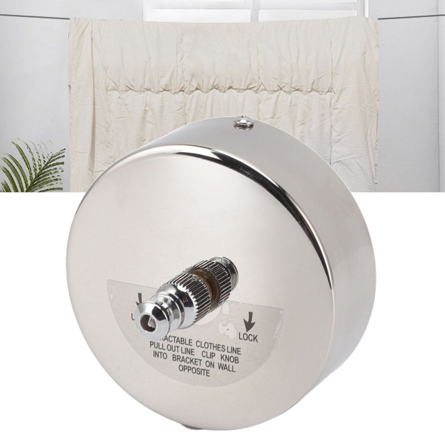 Retractable Clothesline 304 Stainless Steel Safety Auto Retraction Double Pulley Laundry String Line for Indoor Outdoor 3.8m/12.5ft