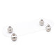 Acrylic Storage Tray Clear Transparent Stainless Steel Round Feet Minimalist Style Decorative Practical Desktop Shelf for Cafes Oval