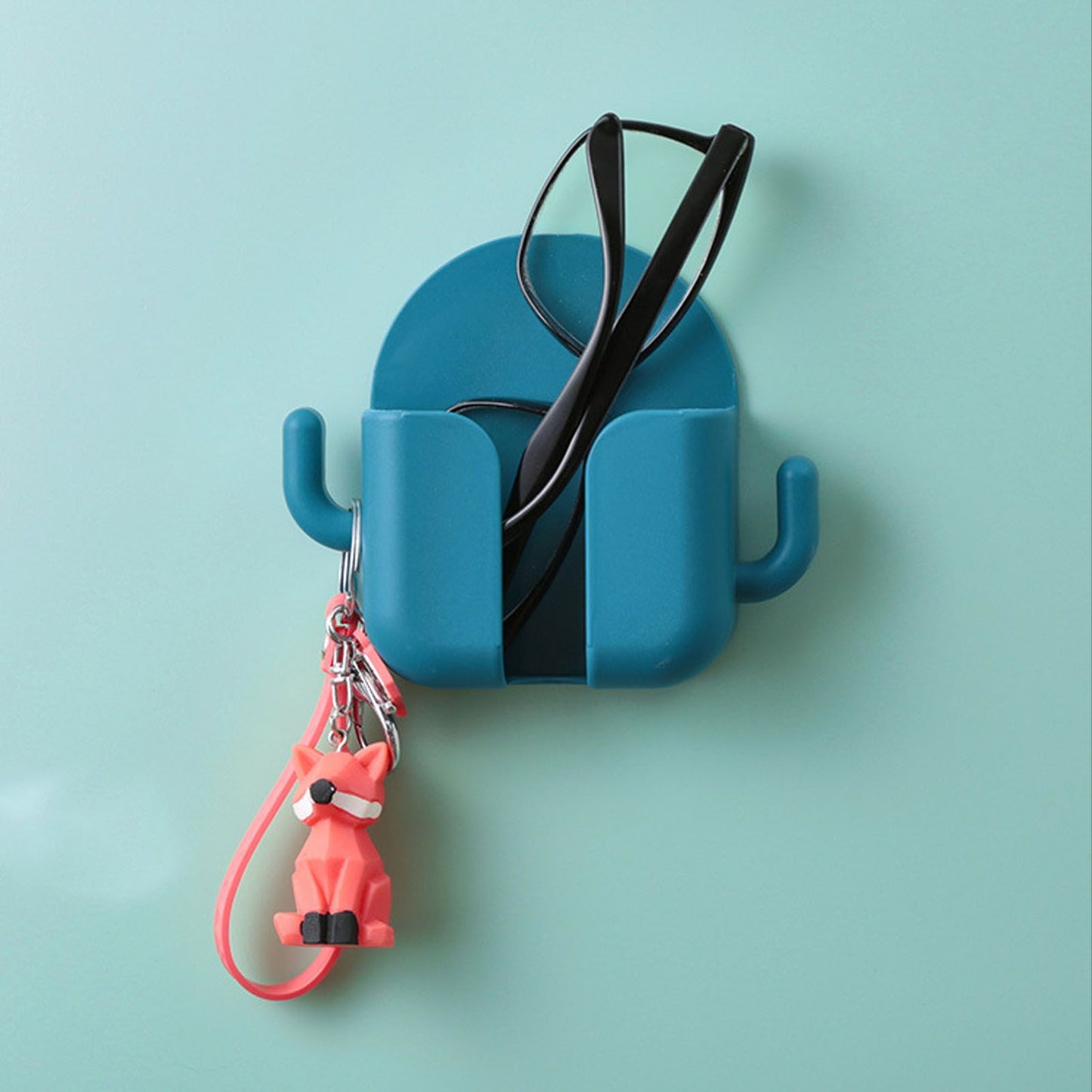 Self Adhesive Wall Mount Cell Phone Holder Wall Mount Phone Charging Holder for Home Office Bedroom Green