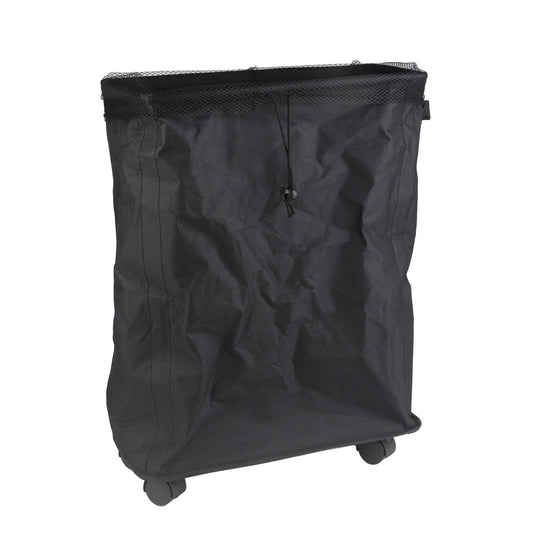 4 Roll Wheels Laundry Basket with Handles Oxford Cloth Storage Bin for Household Sundries Black