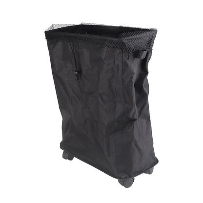 4 Roll Wheels Laundry Basket with Handles Oxford Cloth Storage Bin for Household Sundries Black