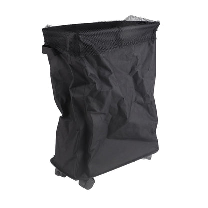 4 Roll Wheels Laundry Basket with Handles Oxford Cloth Storage Bin for Household Sundries Black