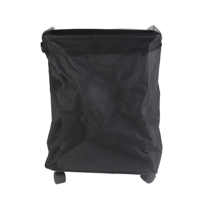 4 Roll Wheels Laundry Basket with Handles Oxford Cloth Storage Bin for Household Sundries Black