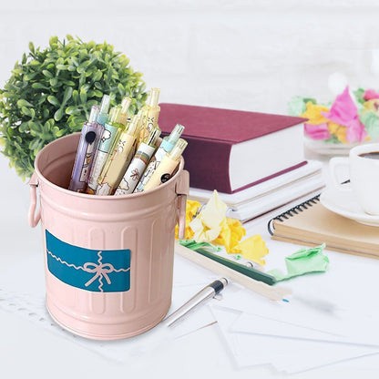 Pen Holder Metal Large Capacity Cute Practical Office Desk Pencil Holder for Study Classroom Pink Free Size
