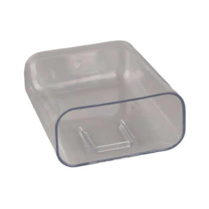 Adhesive Storage Bin Transparent Plastic Wall Mounted Floating Storage Holder Desk Organizer for Bedroom Bathroom S