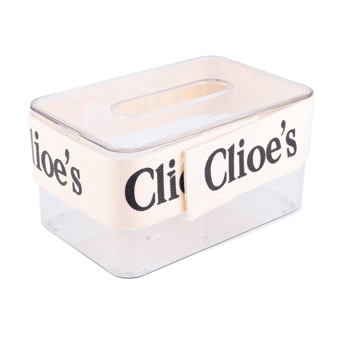 DIY Tissue Box Holder Opening Enlarged Transparent DIY Napkin Box with Webbing for Office Restaurant