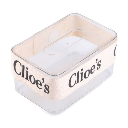 DIY Tissue Box Holder Opening Enlarged Transparent DIY Napkin Box with Webbing for Office Restaurant