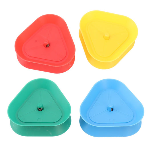 4Pcs Playing Card Holder Plastic Triangle Shaped Spring Design Hands Free Poker Card Holder