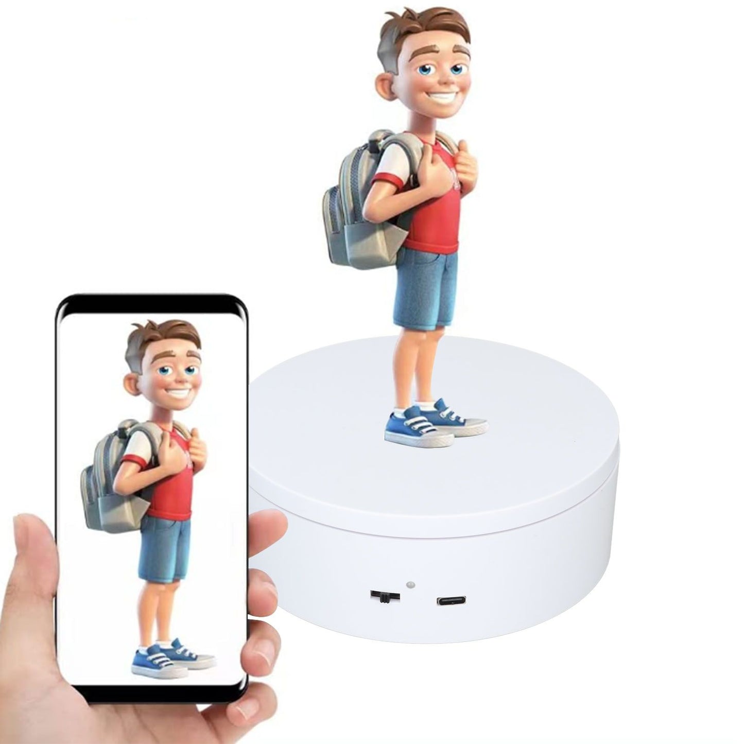 Rotating Display Stand 360 Degree Motorized Rotating Display Stand Turntable for Small Product Display 3kg Diameter 13cm/5.1in