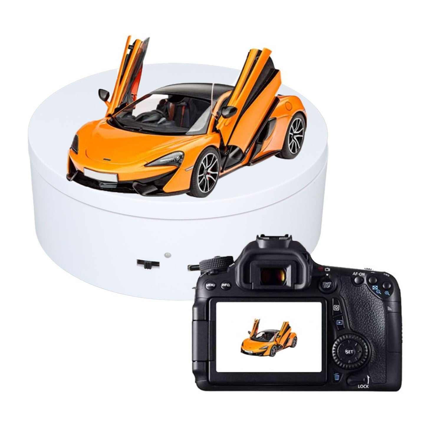 Rotating Display Stand 360 Degree Motorized Rotating Display Stand Turntable for Small Product Display 3kg Diameter 13cm/5.1in