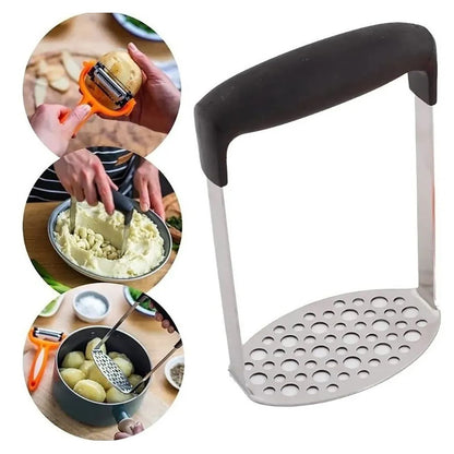 Stainless Steel Potato Masher Home Manual Potato Press Kitchen Sweet Potato Mud Mash Tool