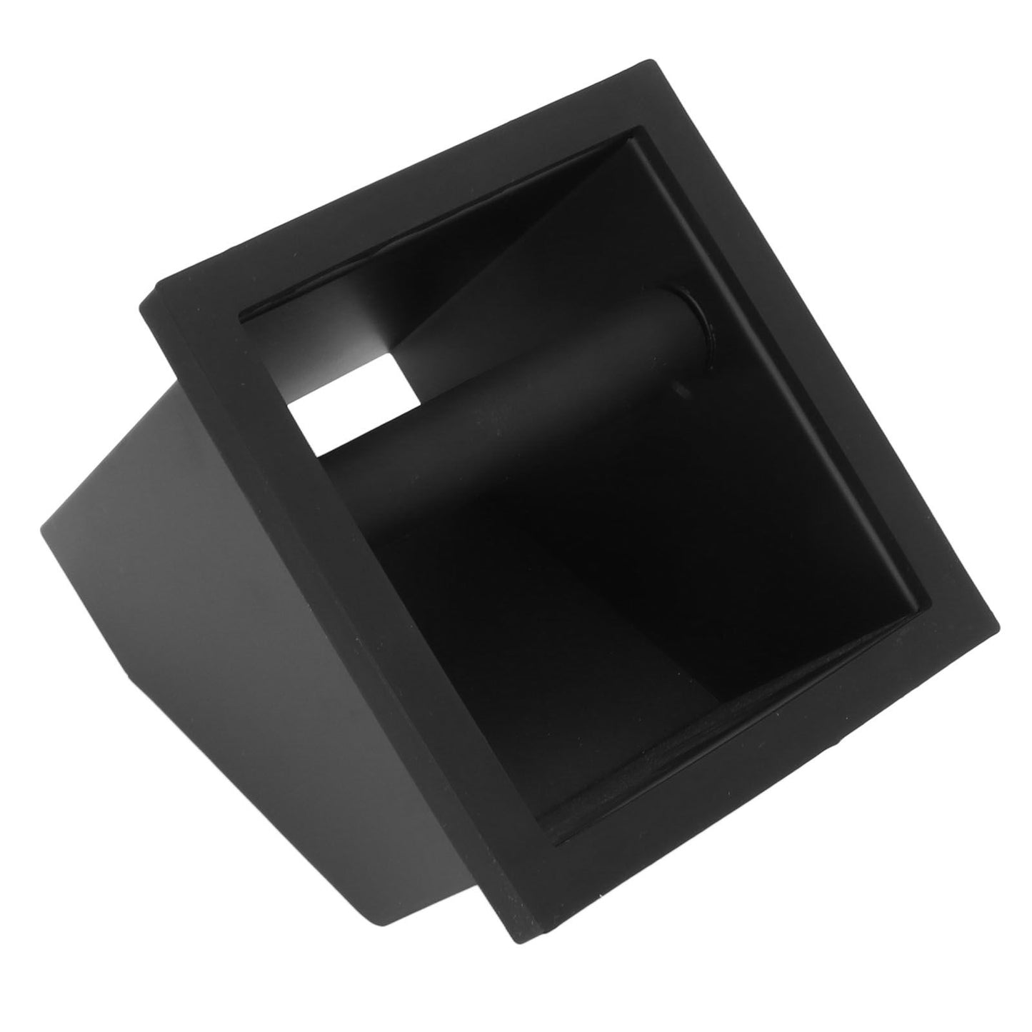 Coffee Knock Box Embedded Bottomless Coffee Knocking Slag Bucket Cafe Bar Powder Grounds Box Black