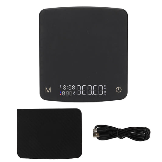 Tiny Coffee Scale Digital Drip Coffee Scale Rechargeable Automatic Timing Kitchen Food Scale 2kg/0.1g