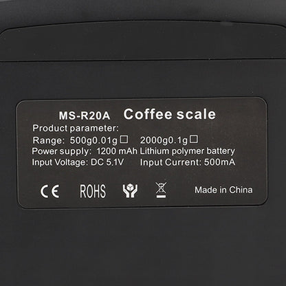 Tiny Coffee Scale Digital Drip Coffee Scale Rechargeable Automatic Timing Kitchen Food Scale 2kg/0.1g