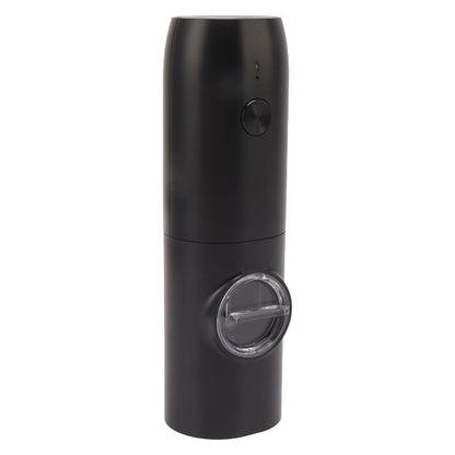 Electric Pepper Grinder Adjustable Coarseness USB Rechargeable Automatic Salt Mill with LED Light for Herb Spice Black