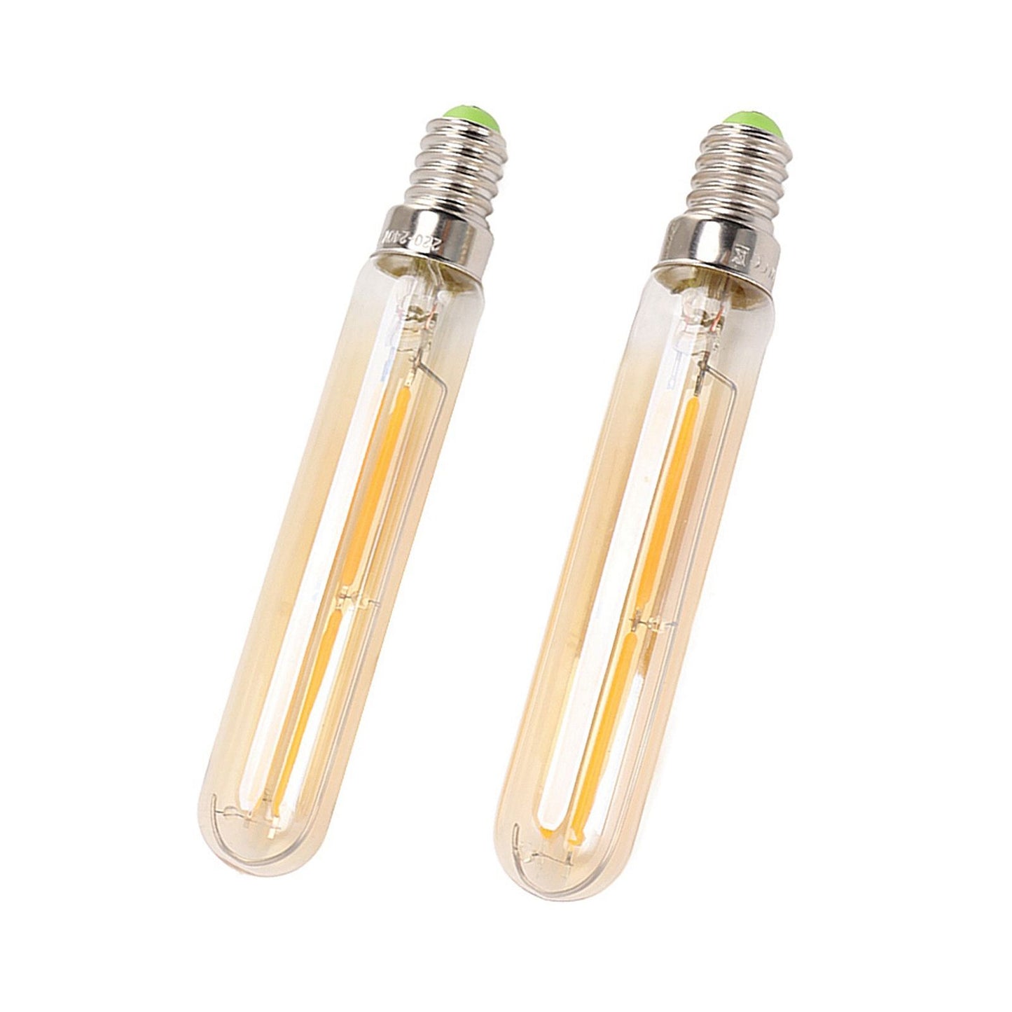 2Pcs LED Tube Bulb 4W E14 2300K Tubular Light Lamp Bulbs T20x120 220‑240V for Lighting
