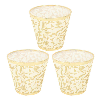 Cloth Lampshade Clip On Design Modern Barrel Fabric Lamp Shades for E14 Bulb Chandelier Wall Lamp 3pcs Gold