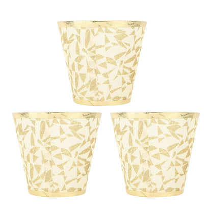 Cloth Lampshade Clip On Design Modern Barrel Fabric Lamp Shades for E14 Bulb Chandelier Wall Lamp 3pcs Gold