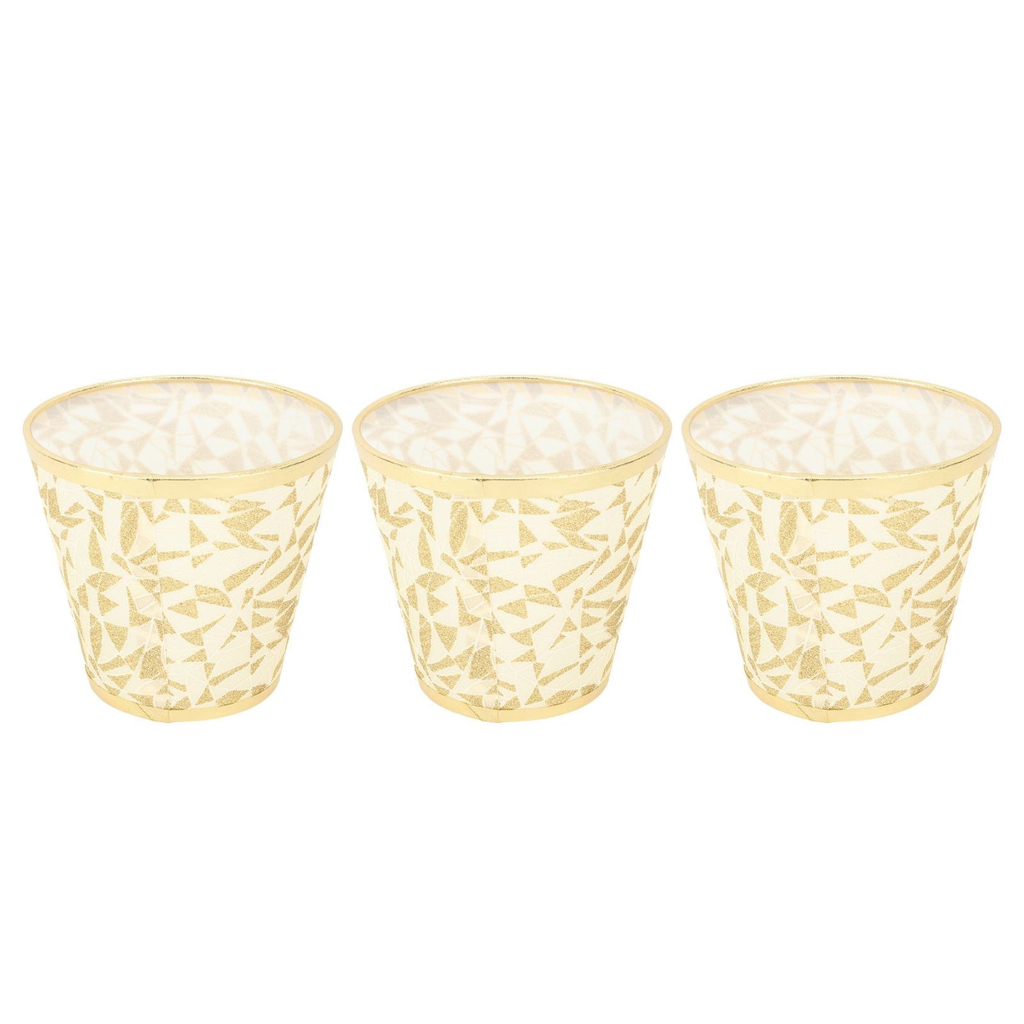 Cloth Lampshade Clip On Design Modern Barrel Fabric Lamp Shades for E14 Bulb Chandelier Wall Lamp 3pcs Gold