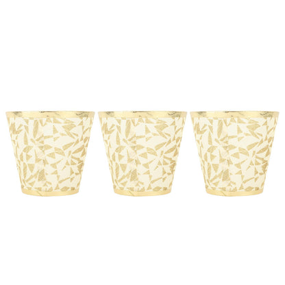 Cloth Lampshade Clip On Design Modern Barrel Fabric Lamp Shades for E14 Bulb Chandelier Wall Lamp 3pcs Gold