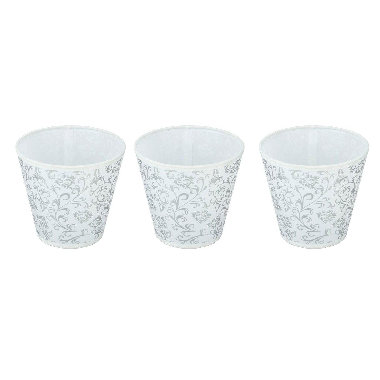 Cloth Lampshade Clip On Installation Modern Fabric Lamp Shades for E14 Bulb Chandelier Table Lamp 3pcs Silver