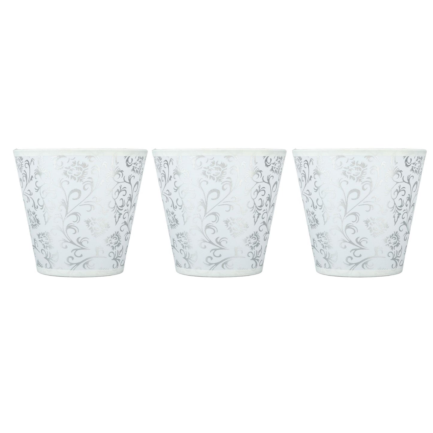Cloth Lampshade Clip On Installation Modern Fabric Lamp Shades for E14 Bulb Chandelier Table Lamp 3pcs Silver