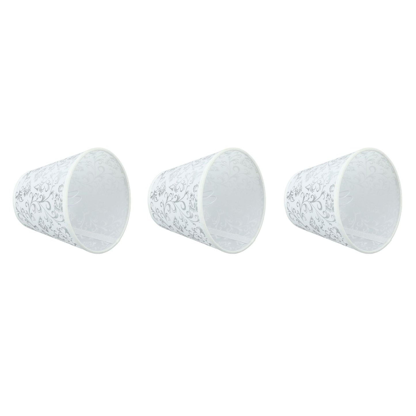 Cloth Lampshade Clip On Installation Modern Fabric Lamp Shades for E14 Bulb Chandelier Table Lamp 3pcs Silver