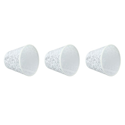 Cloth Lampshade Clip On Installation Modern Fabric Lamp Shades for E14 Bulb Chandelier Table Lamp 3pcs Silver