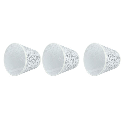 Cloth Lampshade Clip On Installation Modern Fabric Lamp Shades for E14 Bulb Chandelier Table Lamp 3pcs Silver